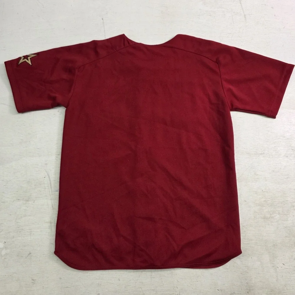 Nike Team MLB Houston Astros Red Baseball Jersey Stitched Youth‎ Boys Sz M 12/14